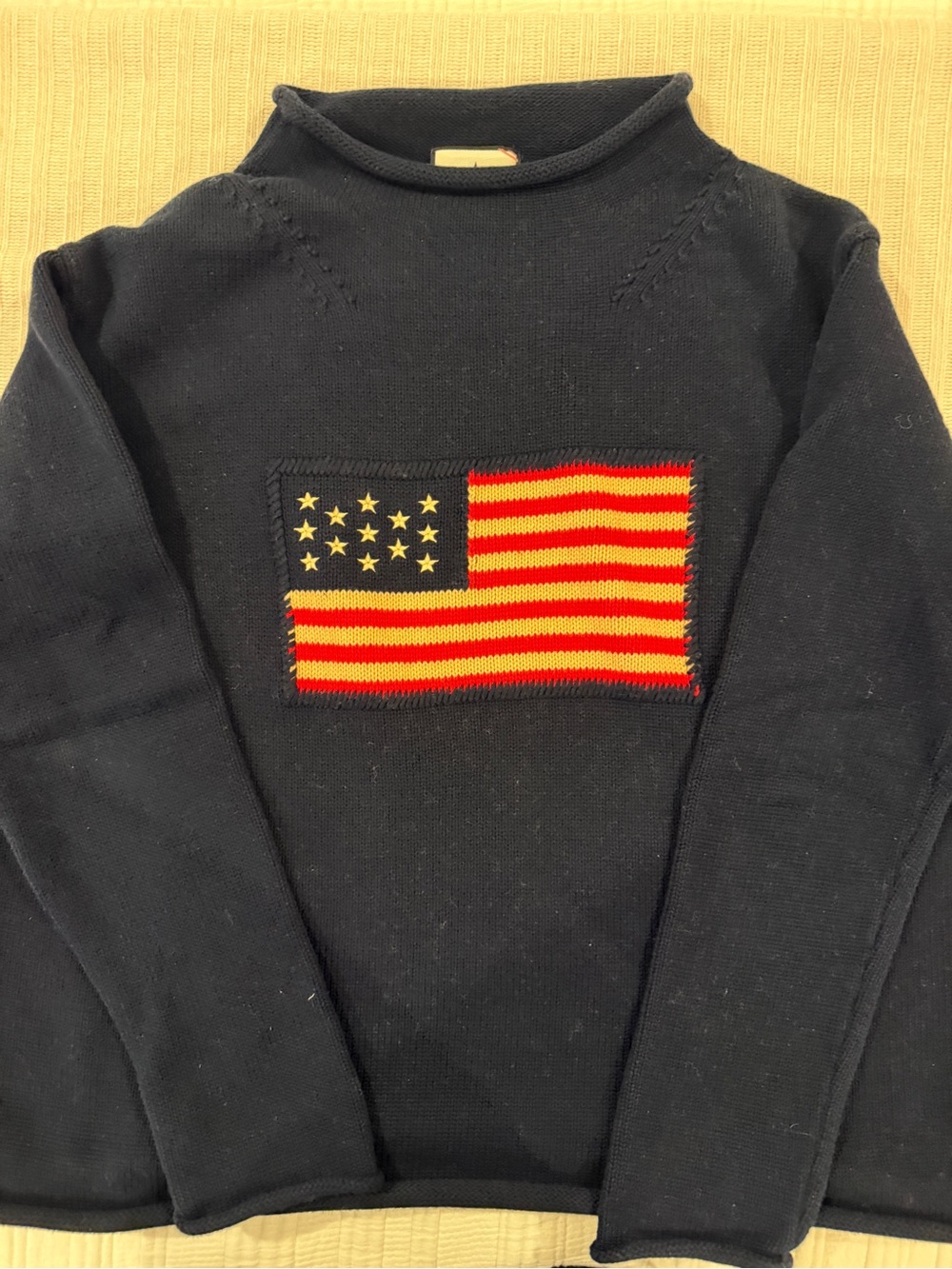 Tuckernuck Navy Cotton Rollneck Americana Sweater - Picture 3 of 5